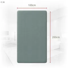 Prześcieradło z gumką Jersey Szałwia Bawełna Premium 100% 100x200 OEKO-TEX