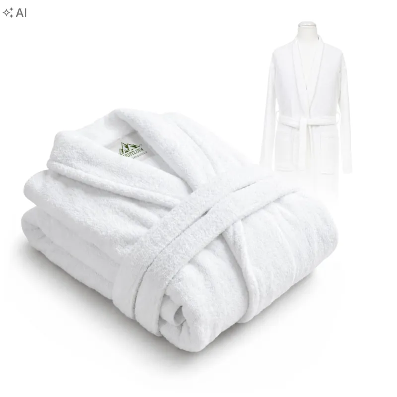 Szlafrok Hotelowy SPA Biały Frotte Kołnierz 100% Bawełna 400g/m2 3XL HORECA Szlafrok Hotelowy SPA Biały Frotte Kołnierz 100% Bawełna 400g/m2 3XL HORECA