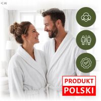 Szlafrok Hotelowy SPA Biały Frotte Kołnierz 100% Bawełna 400g/m2 3XL HORECA