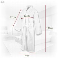 Szlafrok Hotelowy SPA Biały Frotte Kołnierz 100% Bawełna 400g/m2 3XL HORECA