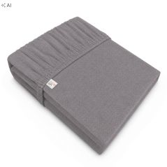 Prześcieradło z gumką Frotte Stalowe Bawełna 82% 220x200 OEKO-TEX