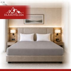 Prześcieradło z gumką Jersey Stalowe Bawełna Premium 100% 180x200 OEKO-TEX
