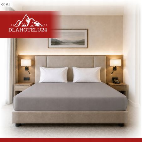 Prześcieradło z gumką Jersey Stalowe Bawełna Premium 100% 180x200 OEKO-TEX