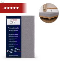 PRZEŚCIERADŁO FROTTE 140/200 STALOWY (066)