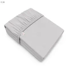 Prześcieradło z gumką Jersey Jasny szary Bawełna Premium 100% 200x220
