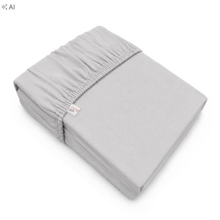 Prześcieradło z gumką Jersey Jasny szary Bawełna Premium 100% 200x220