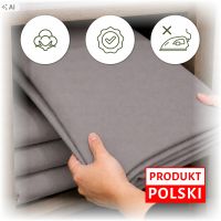 Prześcieradło z gumką Jersey Stalowe Bawełna Premium 100% 180x200 OEKO-TEX