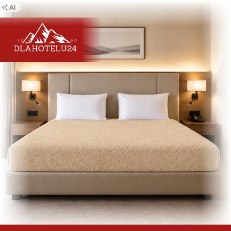 Prześcieradło z gumką Frotte Cappucino Bawełna 82% 140x200 OEKO-TEX
