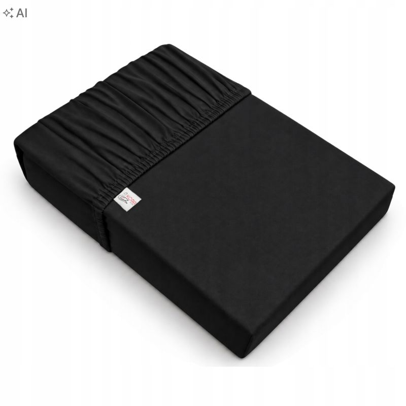 PRZEŚCIERADŁO JERSEY 160/200 CZARNY (077)