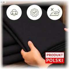 PRZEŚCIERADŁO JERSEY 120X200 CZARNY (077)