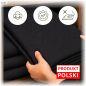 Prześcieradło z gumką Jersey Czarne Bawełna Premium 100% 180x200 OEKO-TEX Prześcieradło z gumką Jersey Czarne Bawełna Premium 100% 180x200 OEKO-TEX