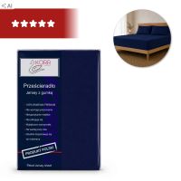 Prześcieradło z gumką Jersey Granat Bawełna Premium 100% 220x200 OEKO-TEX