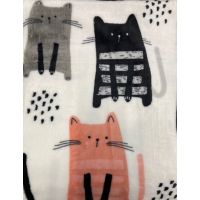 Koc 150X200 miękki puszysty Cute Koty