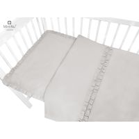 Pościel 135X100 Royal z falbanką szara