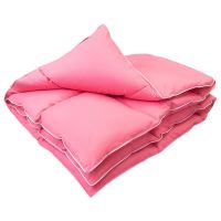 Kołdra puchowa całoroczna 160x200 cm 1,6 kg różowa