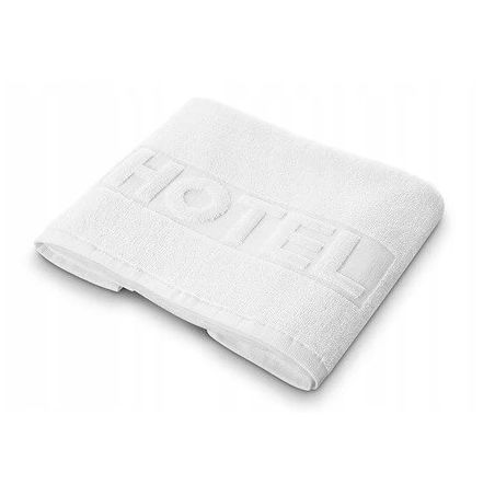 Ręcznik Hotelowy Biały Frotte Bawełna 100% Tłoczony "HOTEL" 50x100 500 g