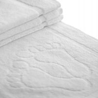 Biały dywanik łazienkowy hotelowy 50x70 cm 650 g/m²