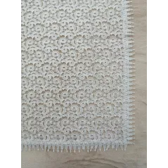 Elegancki Obrus gipiura koronka 140x220 biały