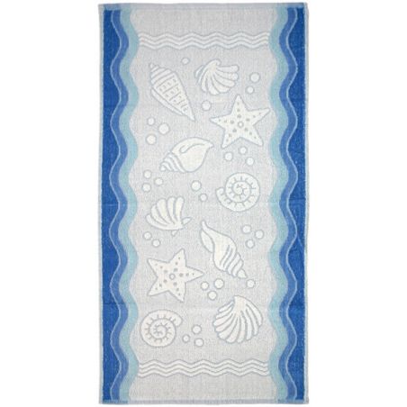 Ręcznik GRENO flora roz 50/100 niebieski
