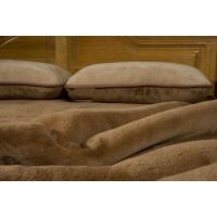 Kołdra wełniana 160X200 ciepła Merino camel