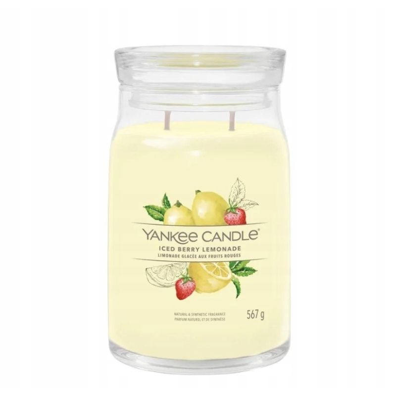 ŚWIECA YANKEE CANDLE DUŻA SIGNATURE ICED BERRY LEMONADE