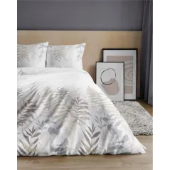 Komplet pościeli 200X220 satyna bawełniana liście 4811B