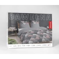 Pościel 160X200 bawełna szara 4658B