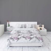 Pościel flanelowa 160X200 róż kwiaty 4524B
