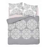 Pościel flanelowa 160X200 szara Ornament 4525A