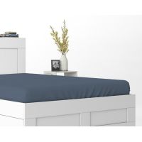 Prześcieradło satynowe Pure 160X200 denim