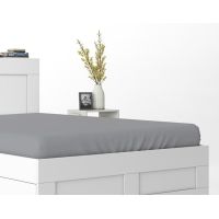 Prześcieradło satynowe Pure 160X200 szare