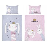 Komplet pościeli 100x135 mayamoo mała Królewna róż fiolet