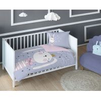 Komplet pościeli 100x135 mayamoo mała Królewna róż fiolet