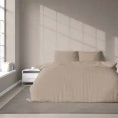 Pościel 200x220 adamaszek bawełna Pure Taupe
