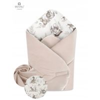 Rożek niemowlęcy 75X75VELVET beż las