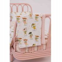 La Millou lekki koc dziecięcy minky Frogs Bloom roz. l 140-110 cm