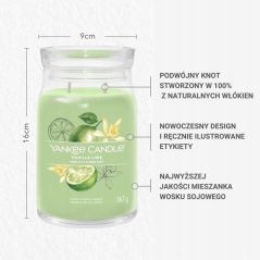 ŚWIECA YANKEE CANDLE VANILLA LIME DUŻA