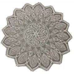 Serwetka Tiulowa 38 cm z wzorem ecru Romby