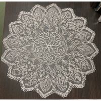 Serwetka Tiulowa 38 cm z wzorem ecru Romby