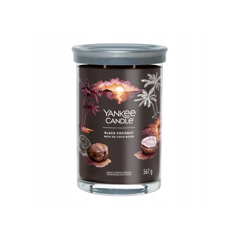 ŚWIECA YANKEE CANDLEE DUŻA BLACK COCONUT 2 KNOTY