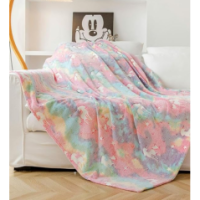 Koc świecący 150X200 fluo miękki jednorożec