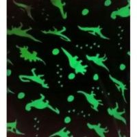 KOC ŚWIECĄCY 150X200 FLUO MIĘKKI DINOZAURY BIAŁE
