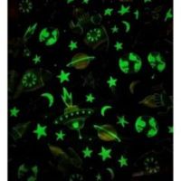 Koc świecący 150X200 fluo miękki rakiety kosmos