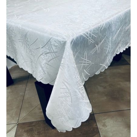 Obrus 140X220 plamoodporny biały