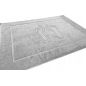 Dywanik Łazienkowy Szary Stopka Bawełna 100% Solidny 50x70 650g 95° HORECA