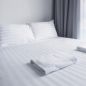 Poszewka Hotelowa Adamaszek Biała 145 g/m² 50x70 Pasek 10mm OEKO-TEX