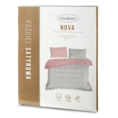 Komplet pościeli Eurofirany Nova3 140X200 cm, 1 szt. 70X80 cm jasnoszary