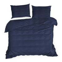 KOMPLET POŚCIELI EUROFIRANY NOVA3 220X200 CM, 2 SZT. 70X80 CM CIEMNOGRANATO