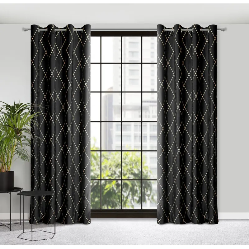 Zasłona Eurofirany dekoracyjna pierre cardin Margo 140X250 cm czarny Zasłona Eurofirany dekoracyjna pierre cardin Margo 140X250 cm czarny