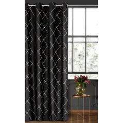 Zasłona Eurofirany dekoracyjna pierre cardin Margo 140X250 cm czarny